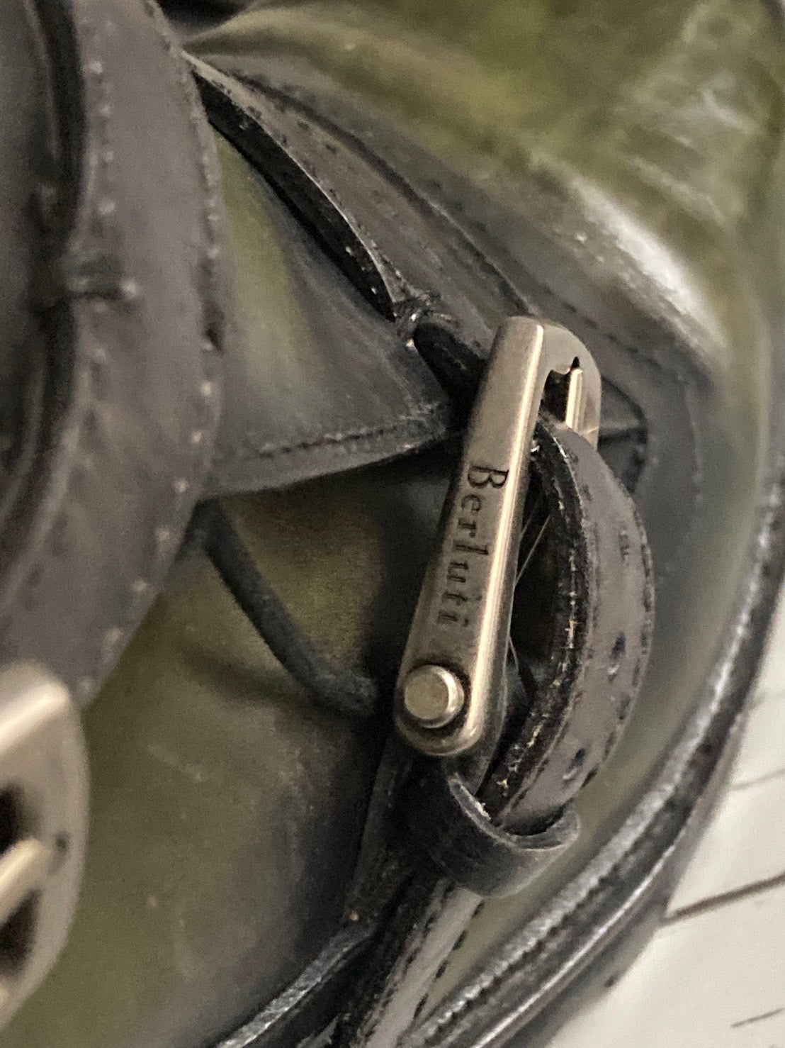 ベルルッティ パティーヌ グリーン ブーツ