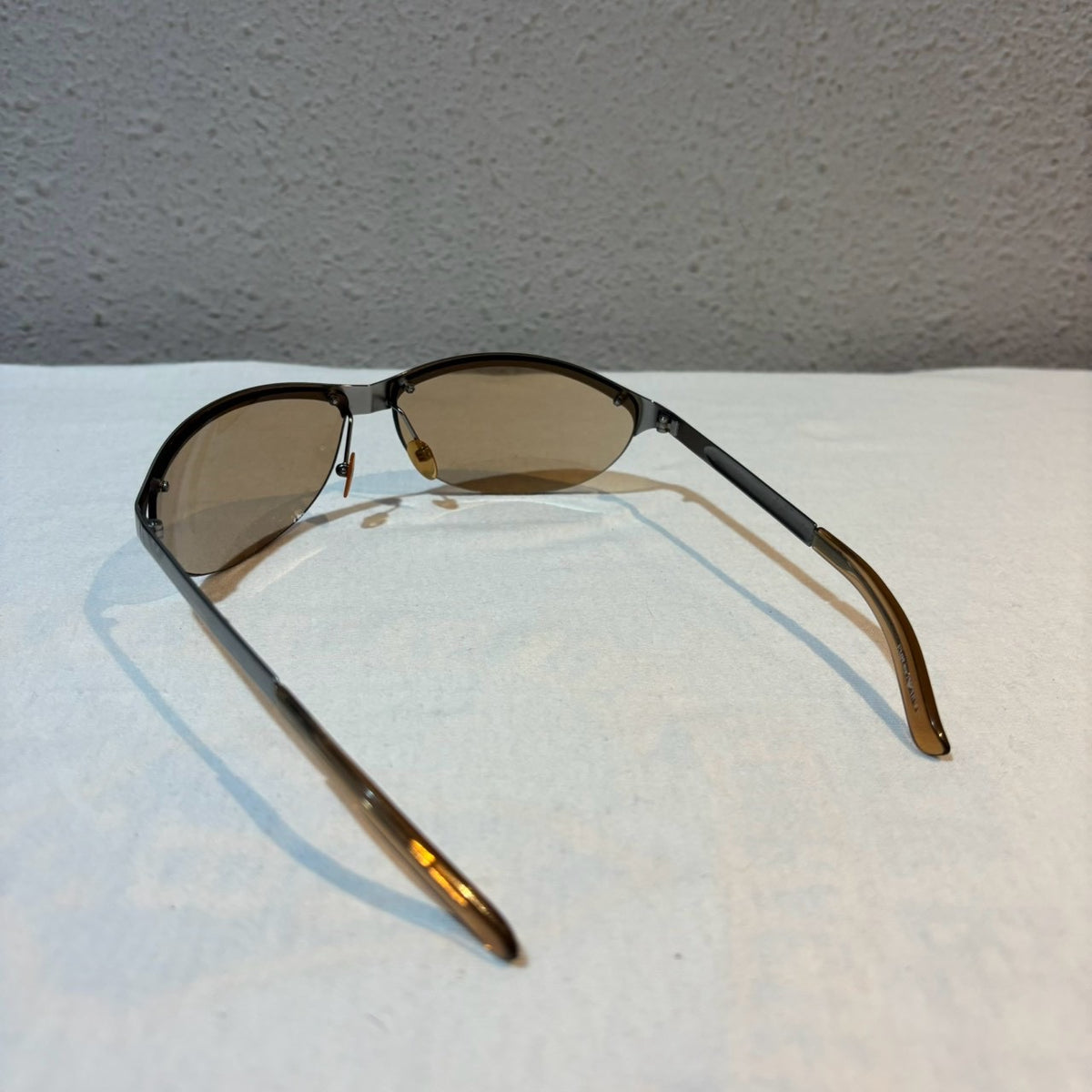 【EMPORIO ARMANI】 メタルフレーム サングラス ブラウン