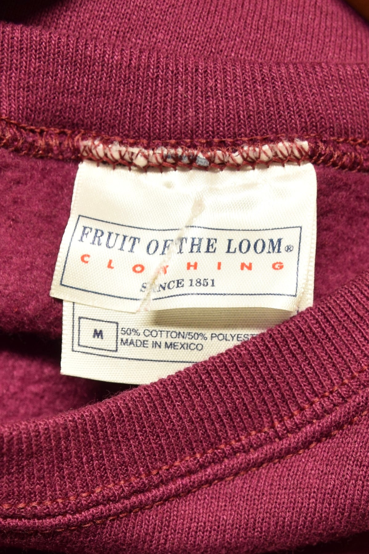 メンズヴィンテージ スウェット 【FRUIT OF THE LOOM】 無地 パープル