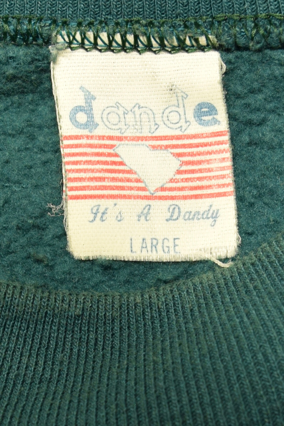 メンズヴィンテージ スウェット 【dande】 バイカラー フロントデザイン グリーン