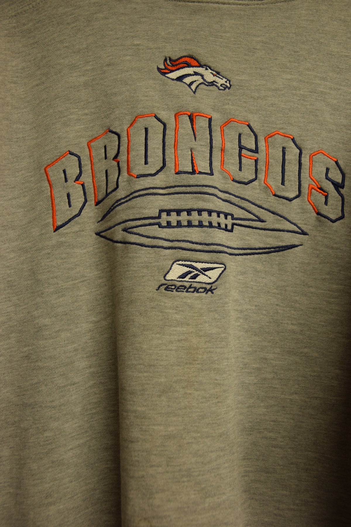 メンズヴィンテージ スウェット 【Reebok】 NFL Denver Broncos グレー