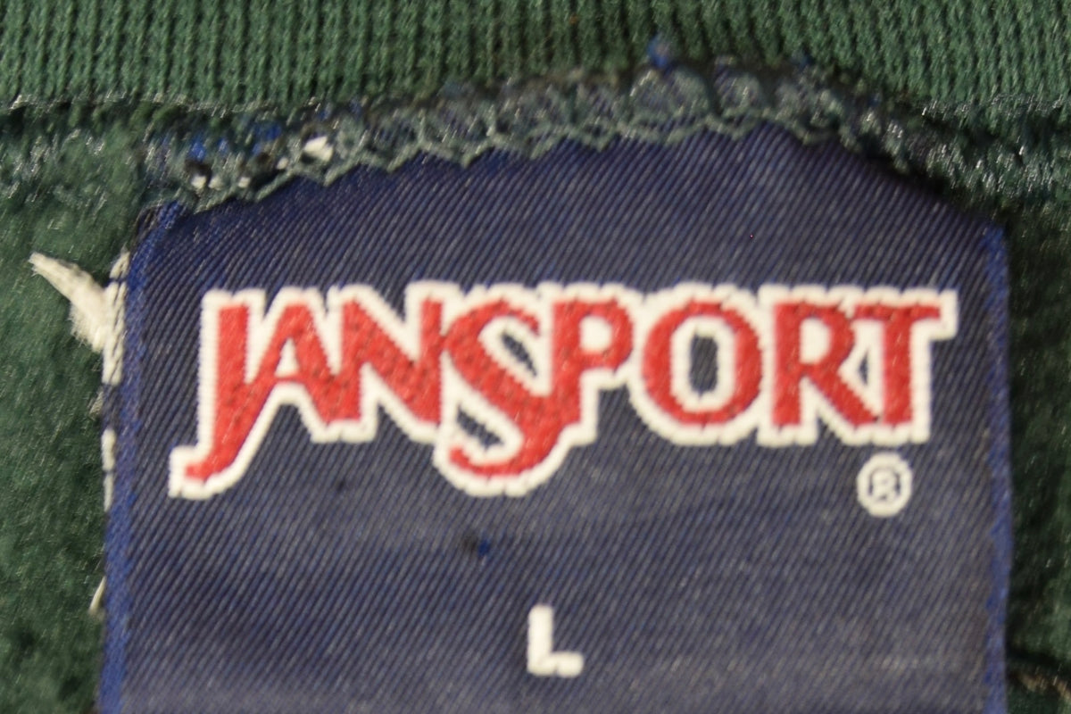 メンズヴィンテージ スウェット 【JANSPORT】 IRISH フロントロゴ グリーン