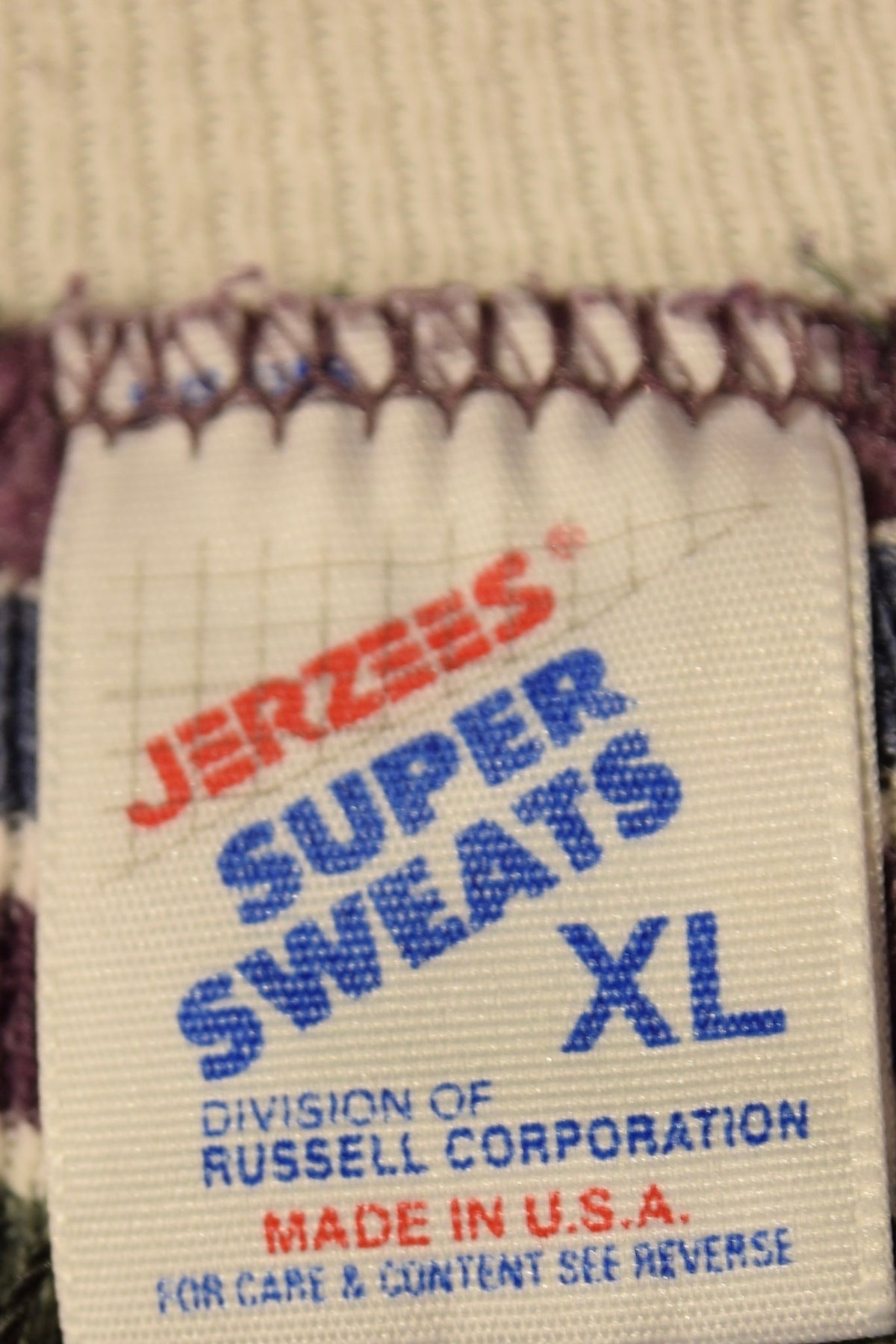 メンズヴィンテージ スウェット 【JERZEES】 90's フロントデザイン パープル