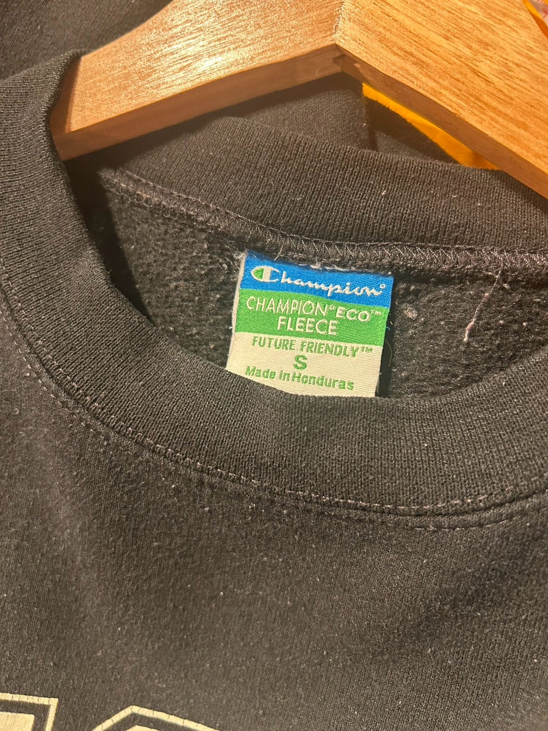 メンズヴィンテージ スウェット【Champion ECO FLEECE】 UCF カレッジロゴ ブラック