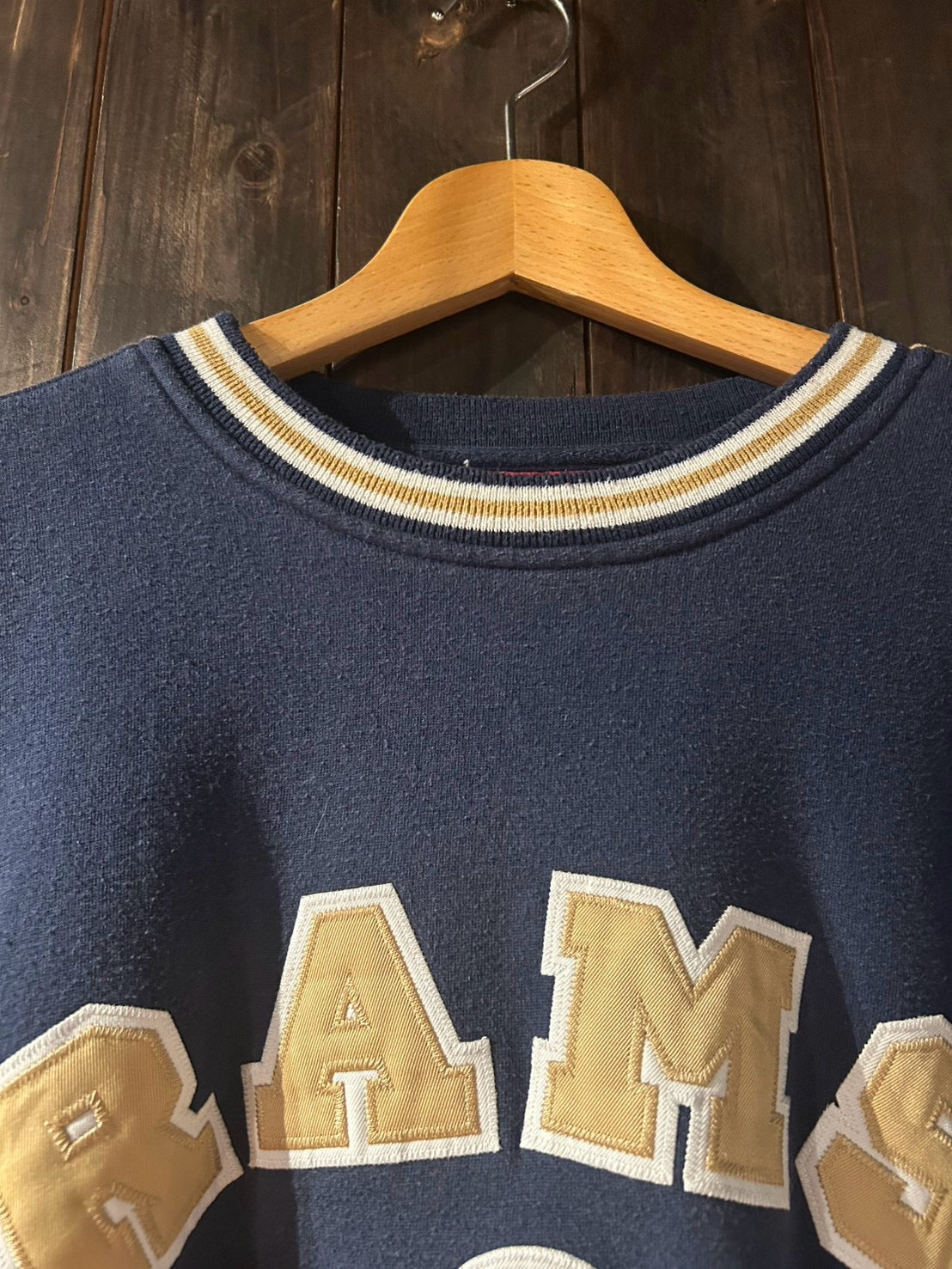 メンズヴィンテージ スウェット 【NFL】 RAMS 刺しゅう ネイビー