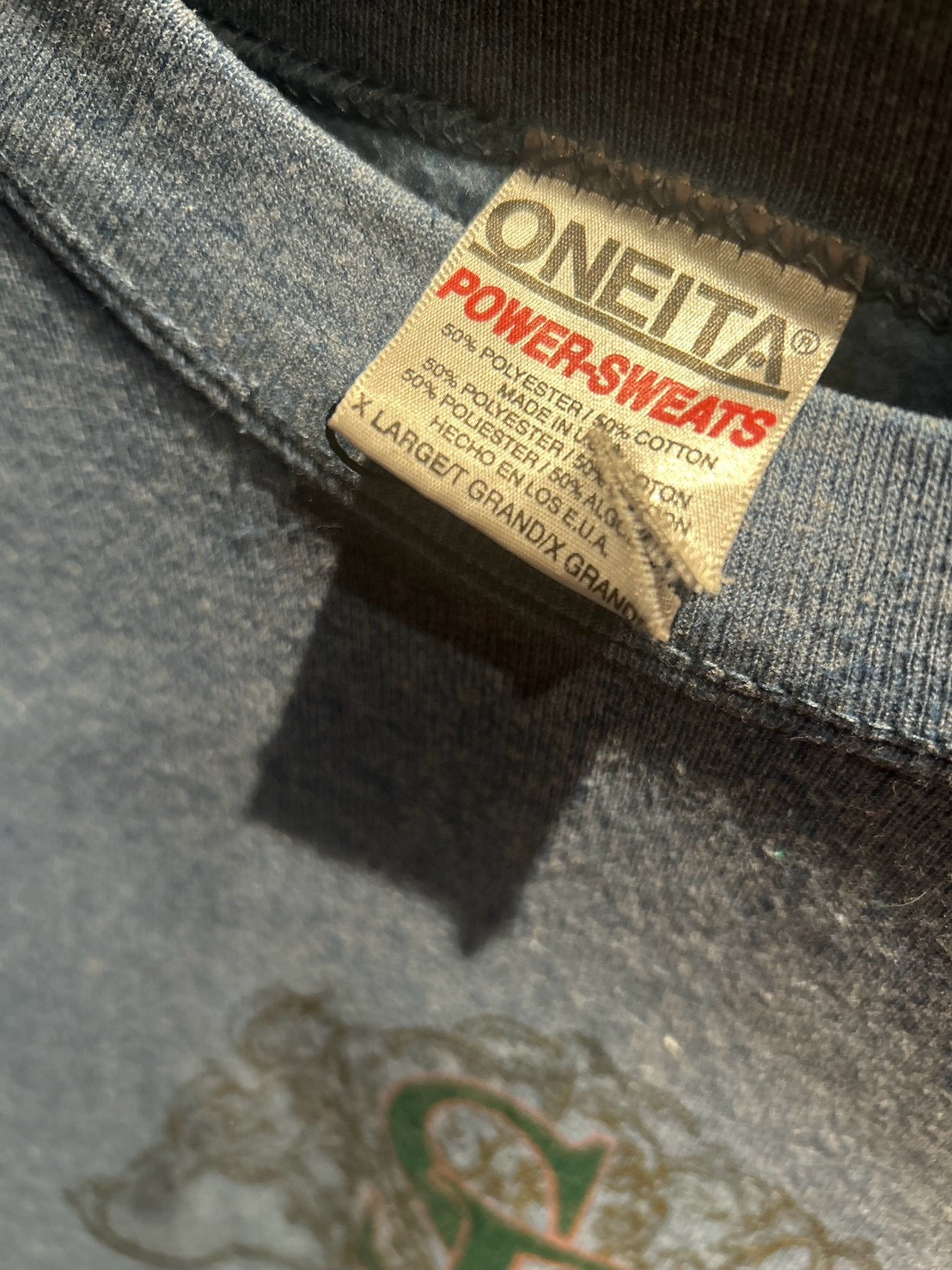 メンズヴィンテージ スウェット 【ONEITA】 サンディエゴ フロントデザイン ブルー