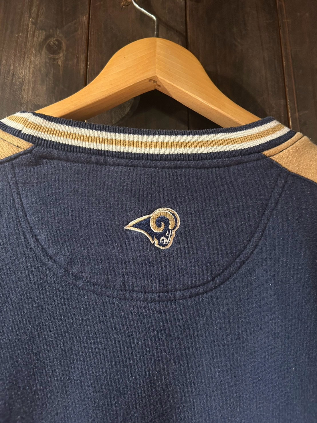 メンズヴィンテージ スウェット 【NFL】 RAMS 刺しゅう ネイビー