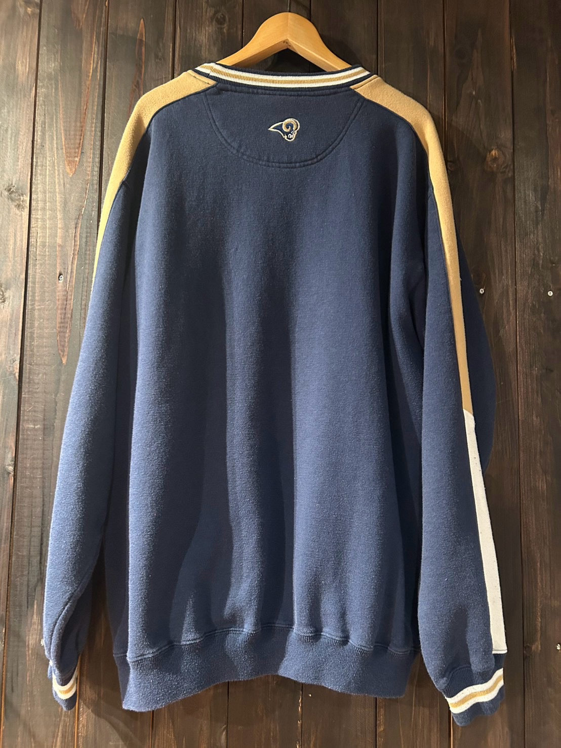 メンズヴィンテージ スウェット 【NFL】 RAMS 刺しゅう ネイビー