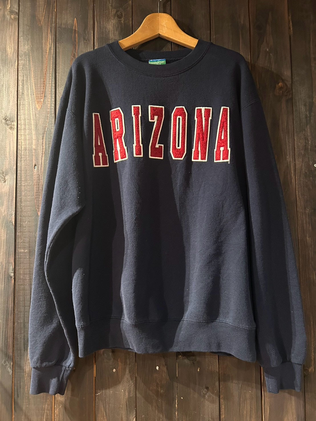 メンズヴィンテージ スウェット【Champion】ARIZONA アーチロゴ ネイビー