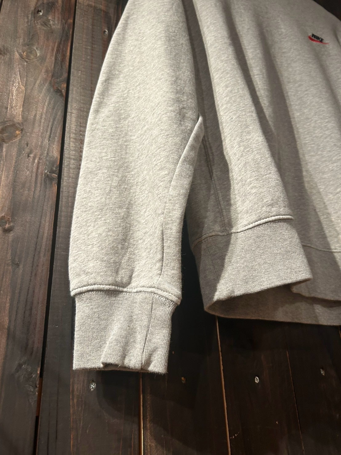 メンズヴィンテージ スウェット 【NIKE】ワンポイント 刺しゅう グレー