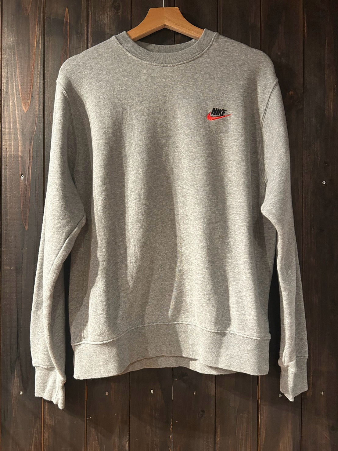 メンズヴィンテージ スウェット 【NIKE】ワンポイント 刺しゅう グレー