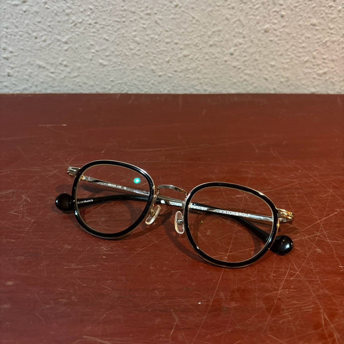 【VIKTOR＆ ROLF VISION】 ボストン型 メガネ ブラック ゴールド