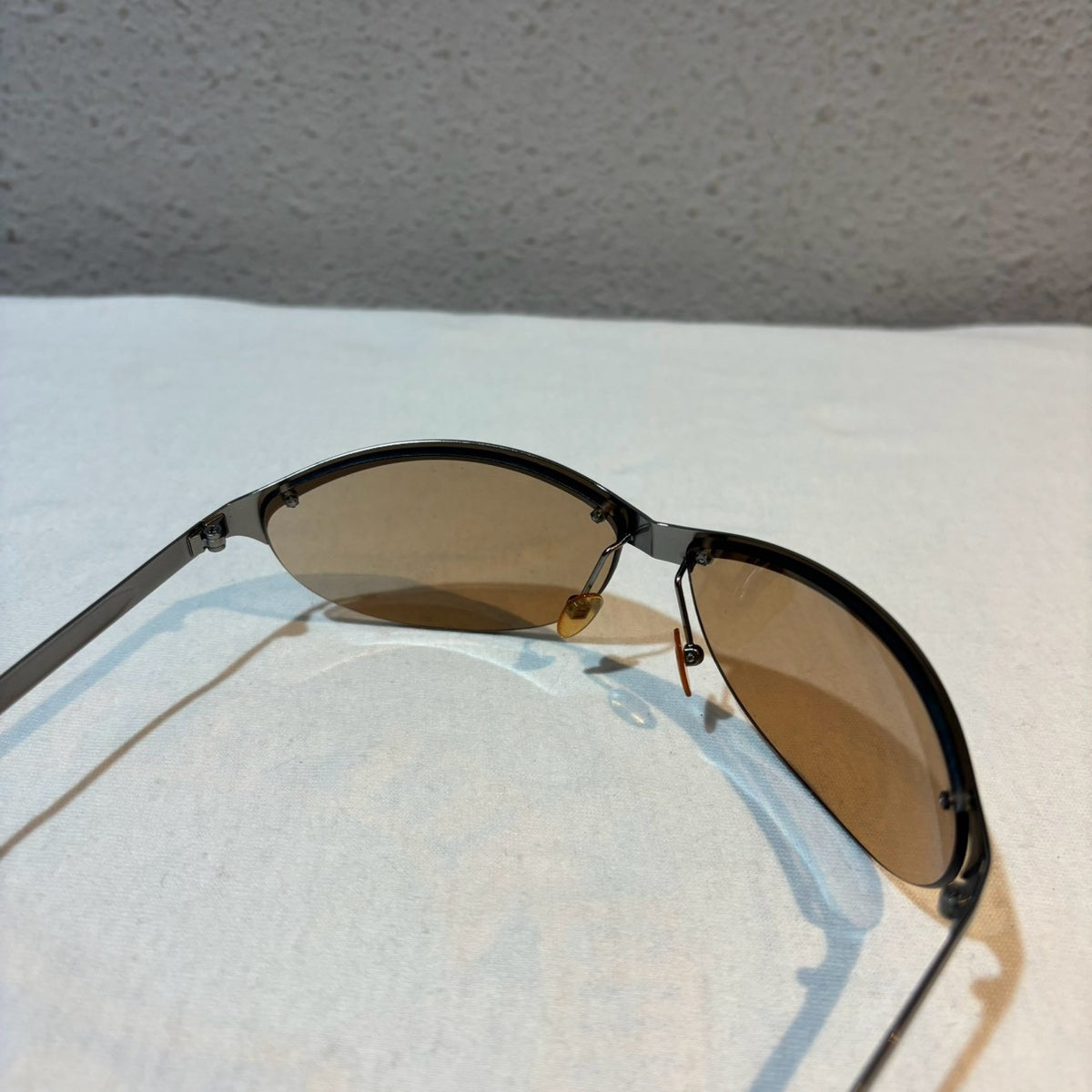 【EMPORIO ARMANI】 メタルフレーム サングラス ブラウン