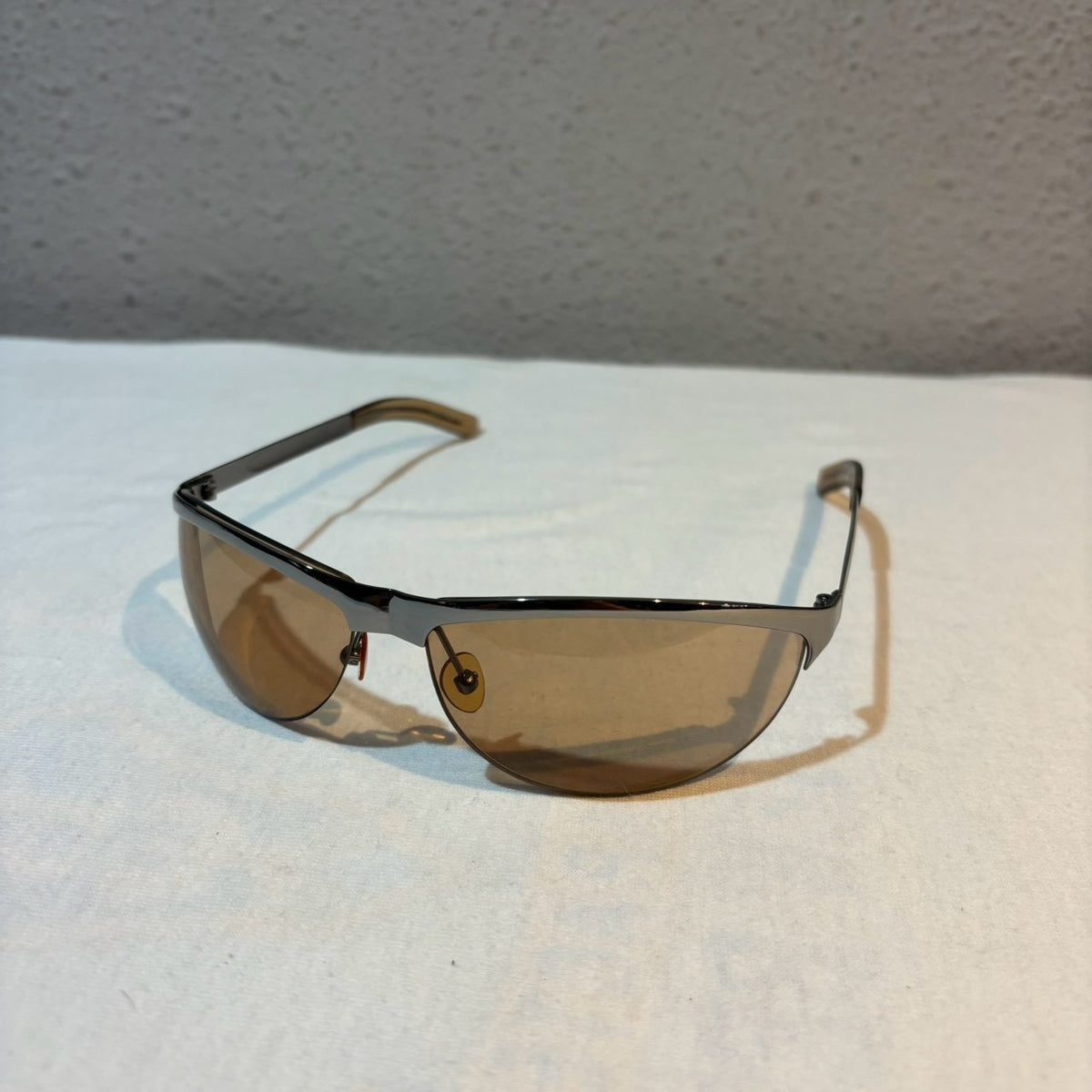 【EMPORIO ARMANI】 メタルフレーム サングラス ブラウン