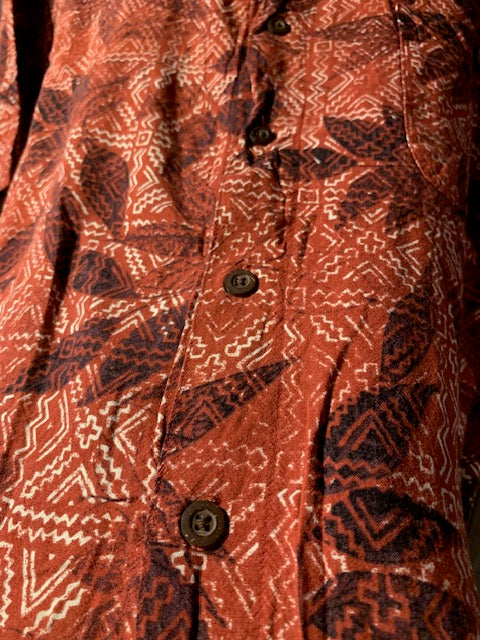 メンズヴィンテージ アロハシャツ 【RED MACAW THADING COMPANY】リーフ レッド