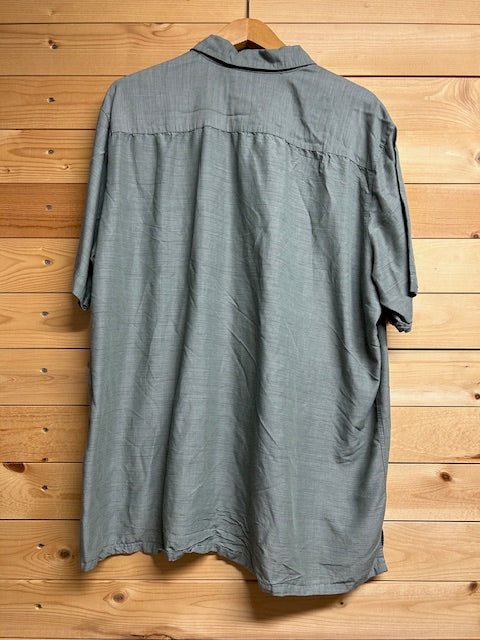 メンズヴィンテージ アロハシャツ 【Batik Bay 】無地 グリーン