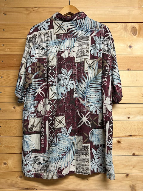 メンズヴィンテージ アロハシャツ 【Tasso Elba ISLAND】パープル
