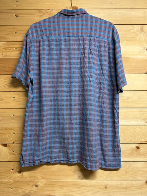 メンズヴィンテージ アロハシャツ 【Tommy Bahama】チェック ネイビー