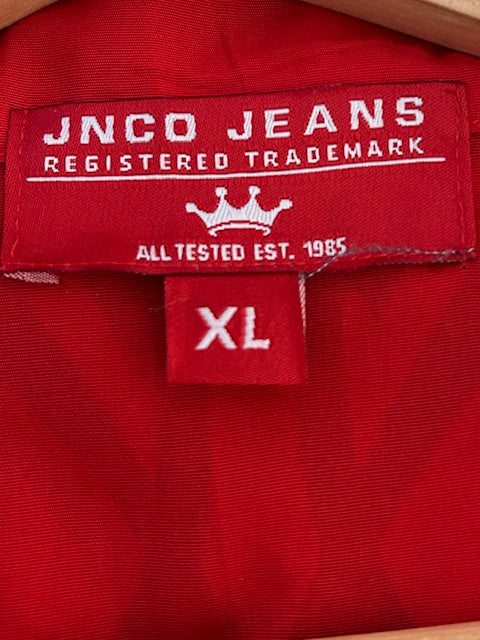 メンズヴィンテージアロハシャツ【JNCO JEANS】トライバル柄 レッド