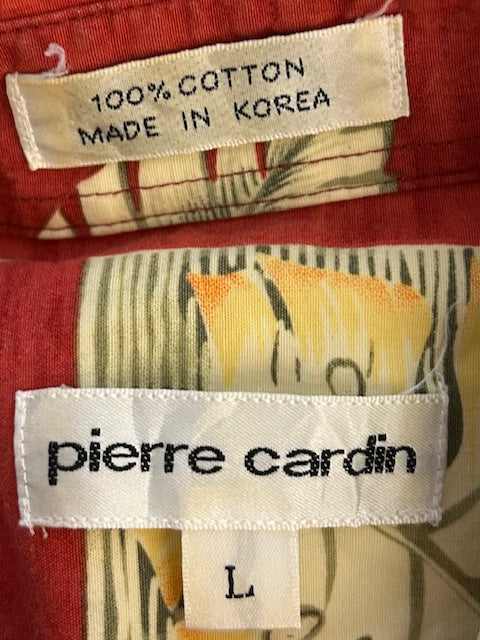 メンズヴィンテージアロハシャツ【Pierre Cardin】 パイナップル レッド
