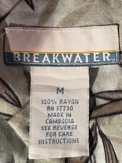 メンズヴィンテージ アロハシャツ 【BREAKWATER】リーフ グリーン