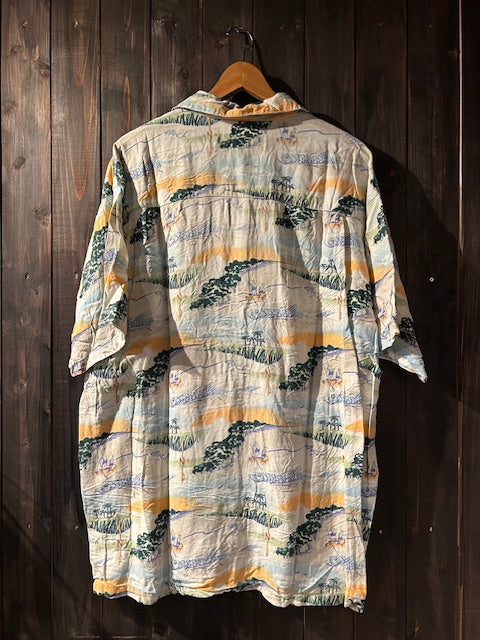 メンズヴィンテージ アロハシャツ 【Columbia】ビーチ ベージュ