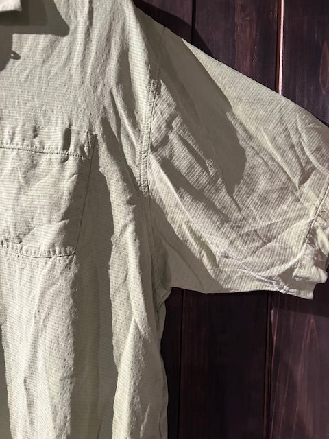 メンズヴィンテージ アロハシャツ 【Tommy Bahama】無地 グリーン