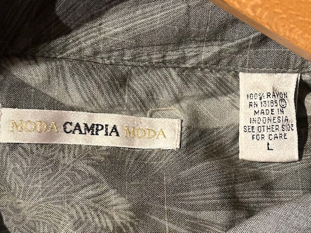 メンズヴィンテージ アロハシャツ 【MODA CAMPIA MODA】リーフ グリーン