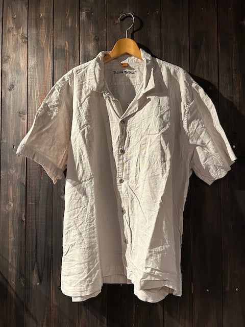 メンズヴィンテージ アロハシャツ 【TAILOR VINTAGE】無地 ベージュ