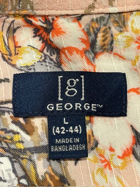 メンズヴィンテージ アロハシャツ 【GEORGE】ヤシ ピンク