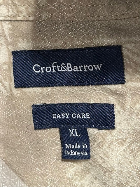 メンズヴィンテージ アロハシャツ 【croft&Barrow】パイナップル ベージュ