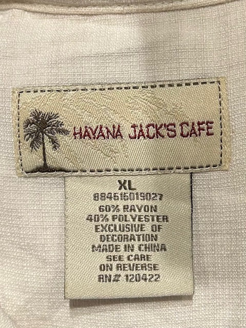 メンズヴィンテージ アロハシャツ 【HAYANA JACK'S CAFE  】無地 ベージュ