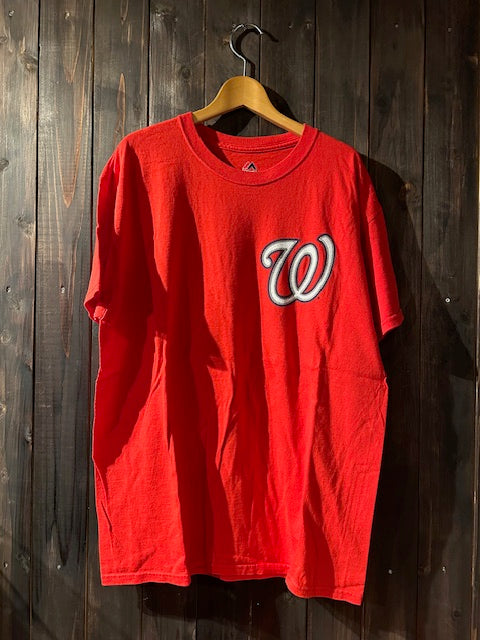 メンズヴィンテージ　Tシャツ 【MLB ワシントン・ナショナルズ / Max Scherzer】レッド