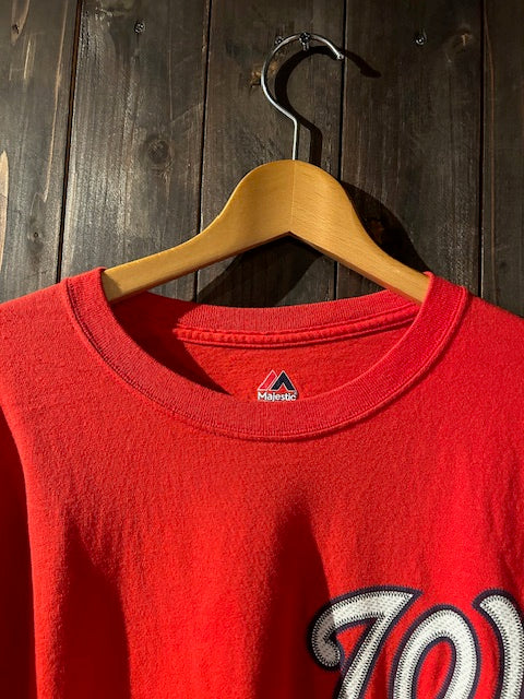 メンズヴィンテージ　Tシャツ 【MLB ワシントン・ナショナルズ / Max Scherzer】レッド
