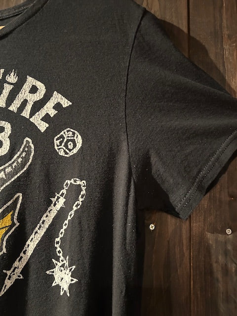 メンズヴィンテージ　Tシャツ 【ストレンジャーシングス / シーズン4 ヘルファイア・クラブ】ブラック