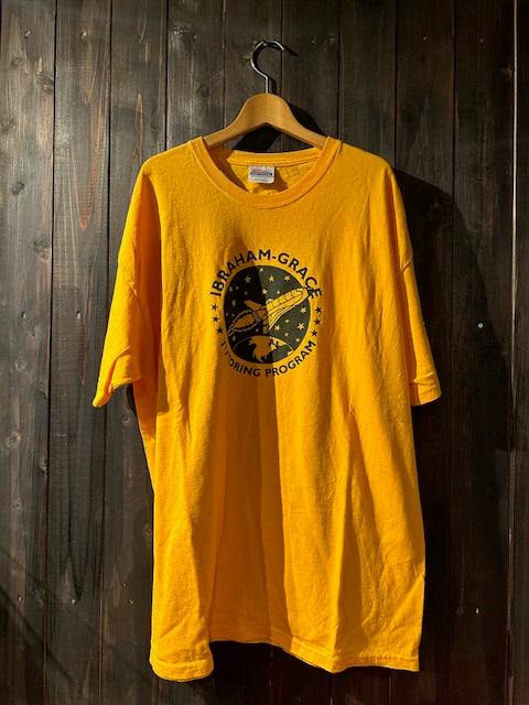 メンズヴィンテージ　Tシャツ 【Hanes ロケットロゴプリント 】　オレンジ