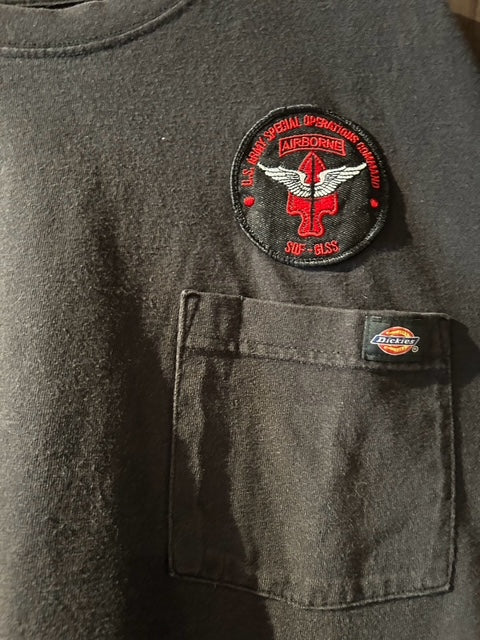 メンズヴィンテージ　Tシャツ 【Dickies】ワンポイント ブラック