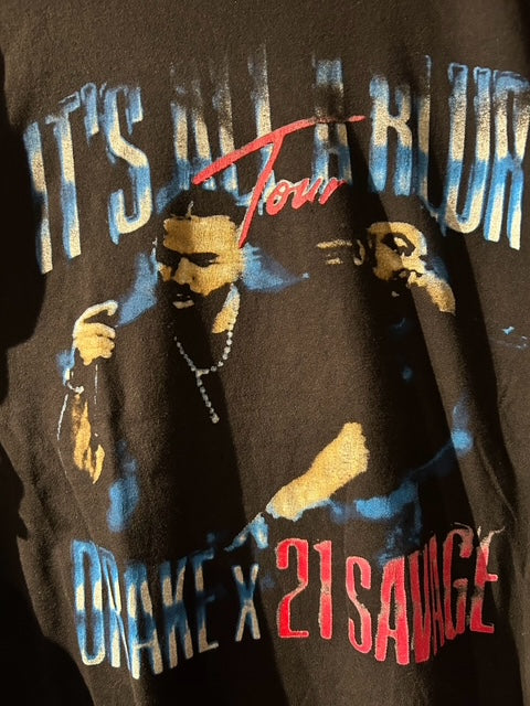 メンズヴィンテージ　Tシャツ 【Drake x 21 Savage / It's All A Blur Tour】ブラック