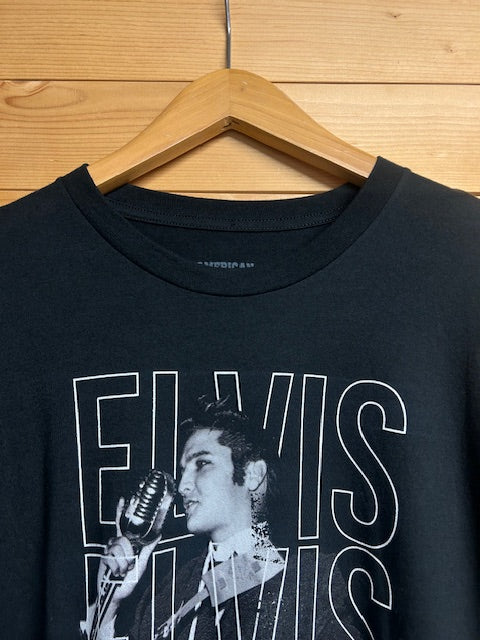 メンズヴィンテージ　Tシャツ 【ELVIS】フロントデザイン ブラック