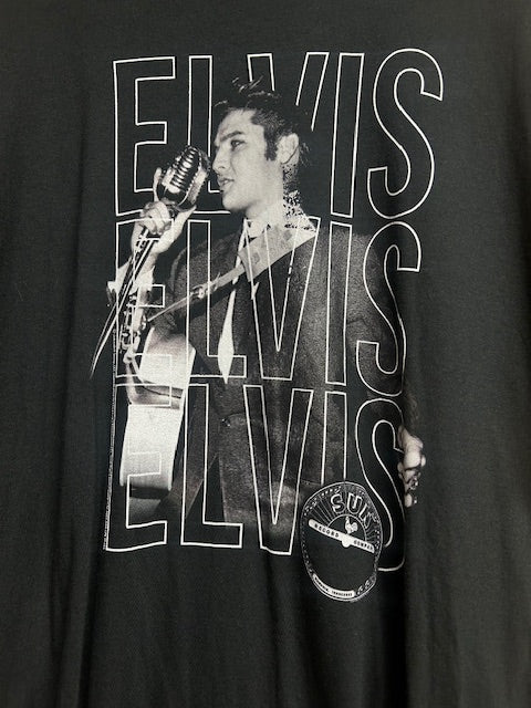 メンズヴィンテージ　Tシャツ 【ELVIS】フロントデザイン ブラック