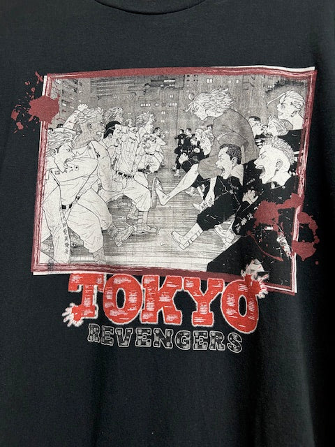 メンズヴィンテージ　Tシャツ 【東京リベンジャーズ】 フロントデザイン ブラック