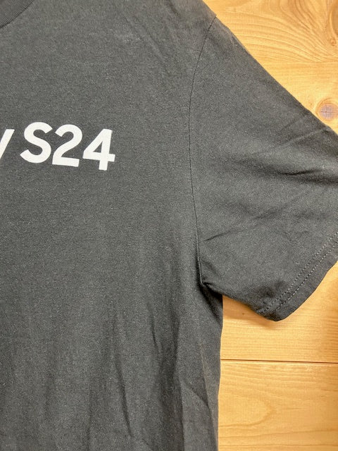 メンズヴィンテージ　Tシャツ 【Galaxy S24】 フロントロゴ ブラック
