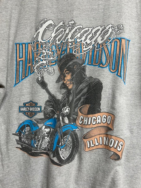 メンズヴィンテージ　Tシャツ 【HARLEY DAVIDSON / Chicago】 グレー