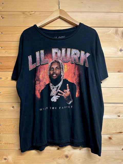 メンズヴィンテージ　Tシャツ 【LIL DURK】フロントデザイン ブラック