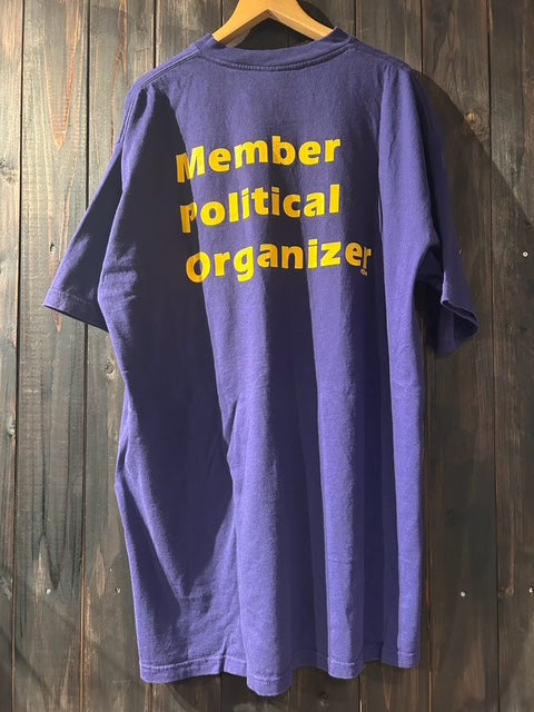 メンズヴィンテージ　Tシャツ 【SEIU】 ロゴ パープル