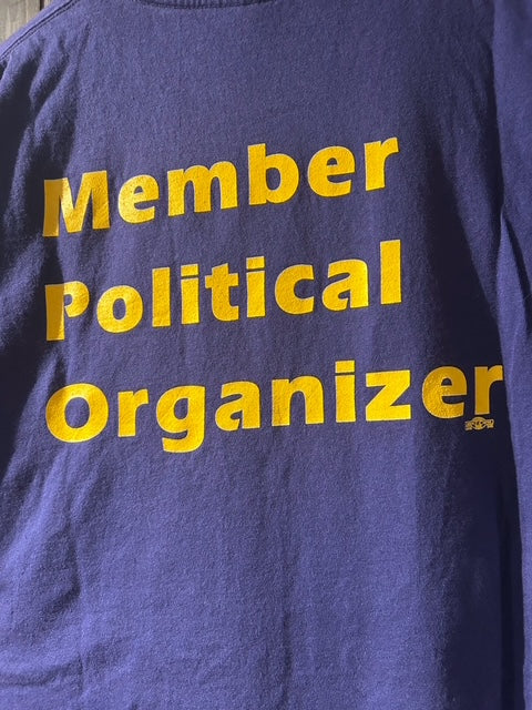 メンズヴィンテージ　Tシャツ 【SEIU】 ロゴ パープル