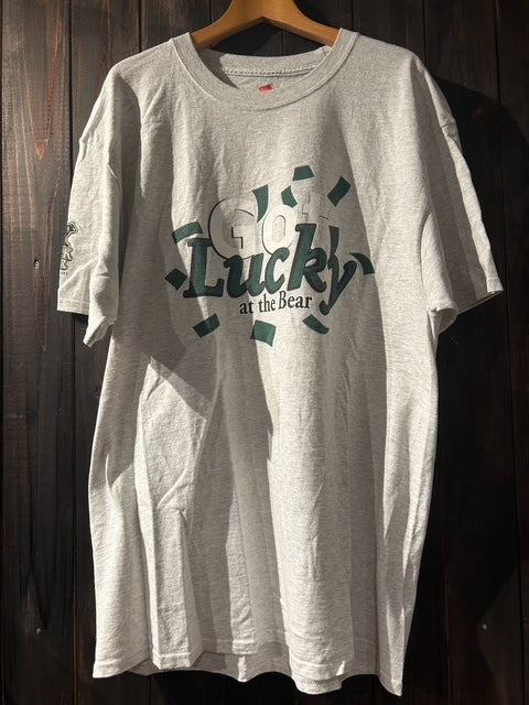 メンズヴィンテージ　Tシャツ 【Hanes】 フロントロゴデザイン グレー
