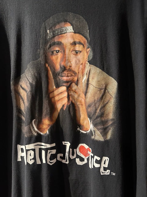 メンズヴィンテージ　Tシャツ 【Poetic Justice】ムービーT ブラック