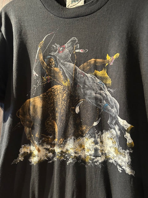 メンズヴィンテージ　Tシャツ 【BUFFALO】90’s アニマルデザイン ブラック