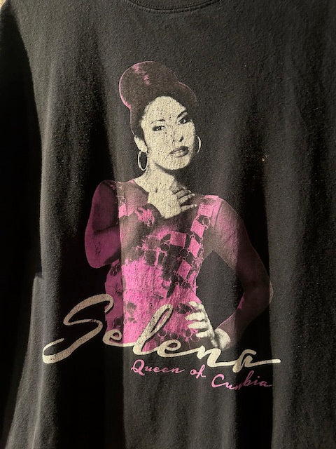 メンズヴィンテージ　Tシャツ 【Selena】グラフィックプリント ブラック